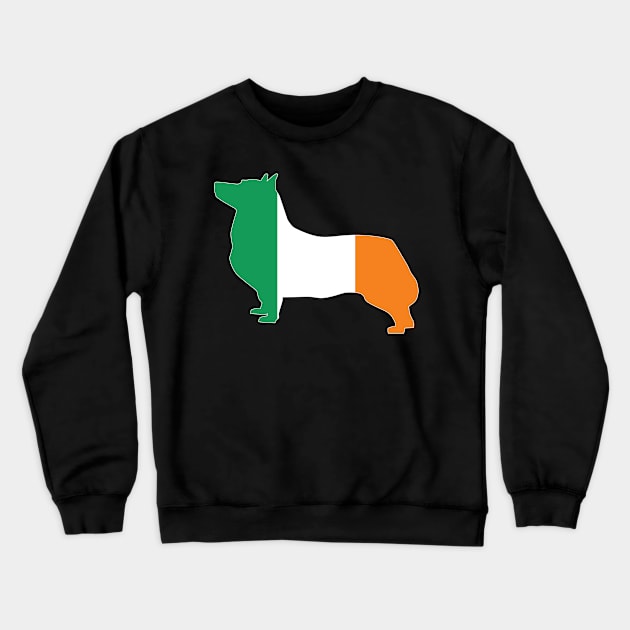 Swedish Vallhund Ireland Flag Filled Crewneck Sweatshirt by DPattonPD